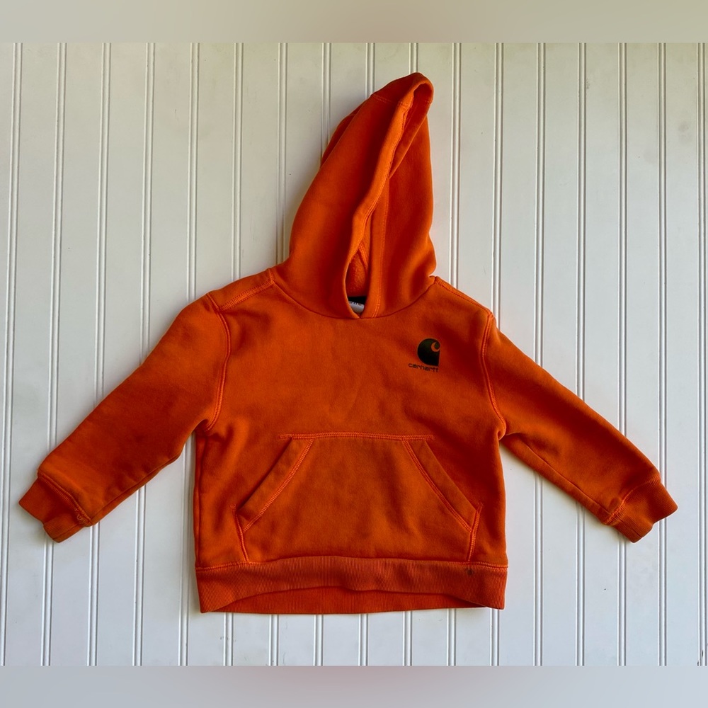 Orange Carhartt Toddler Hoodie - Size 4
